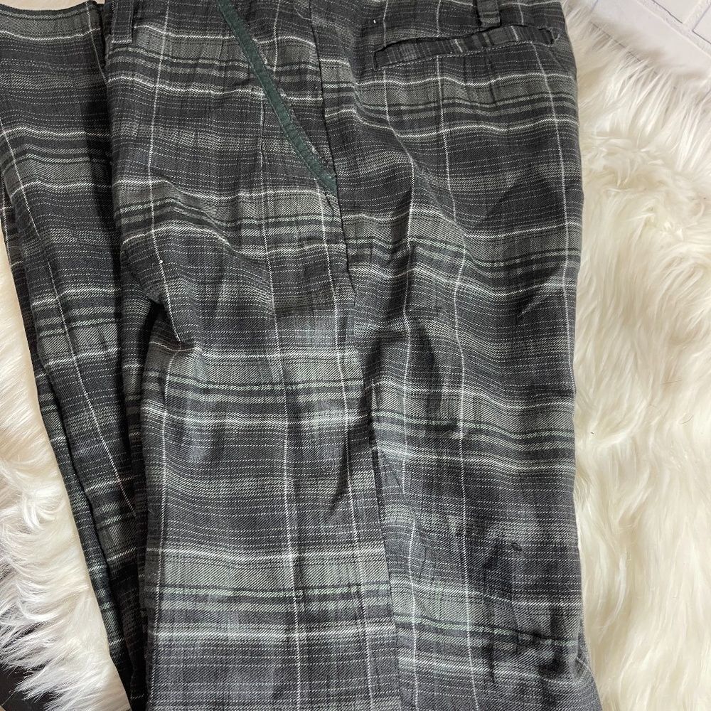 Burning Torch Boutique Plaid Mid Rise Pants Sz 6